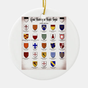 Ornement Rond En Céramique Heraldry maître modèle