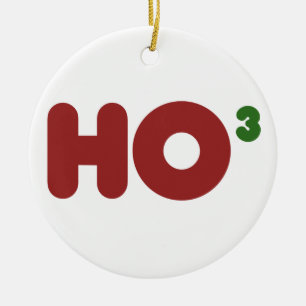 Ornement Rond En Céramique Ho ho ho humour de noël