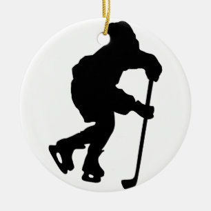 Ornement Rond En Céramique Hockey