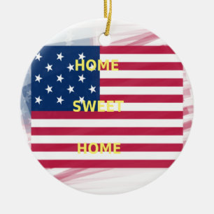 Ornement Rond En Céramique Home Swet Home
