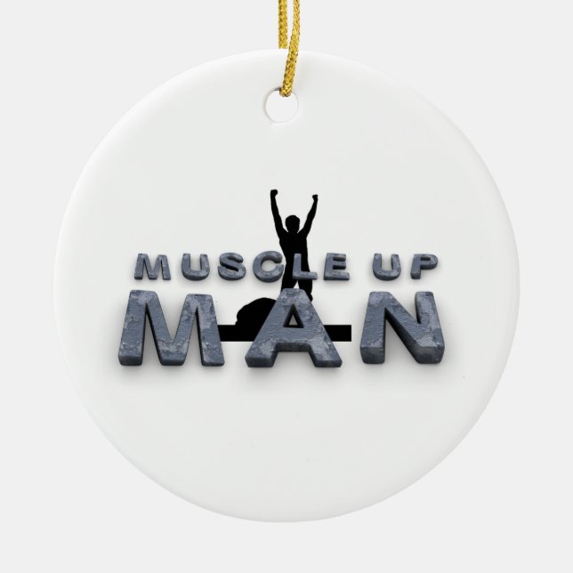 Ornement Rond En Céramique Homme SUPÉRIEUR de muscle (Devant)