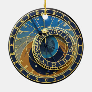 Ornement Rond En Céramique Horloge astronomique - Prague Orloj