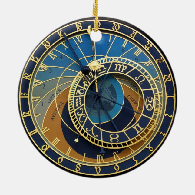 Ornement Rond En Céramique Horloge astronomique - Prague Orloj (Dos)