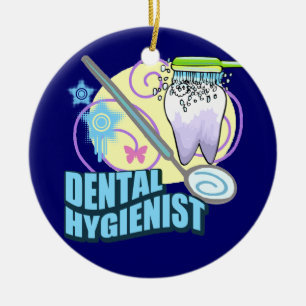 Ornement Rond En Céramique Hygiéniste dentaire