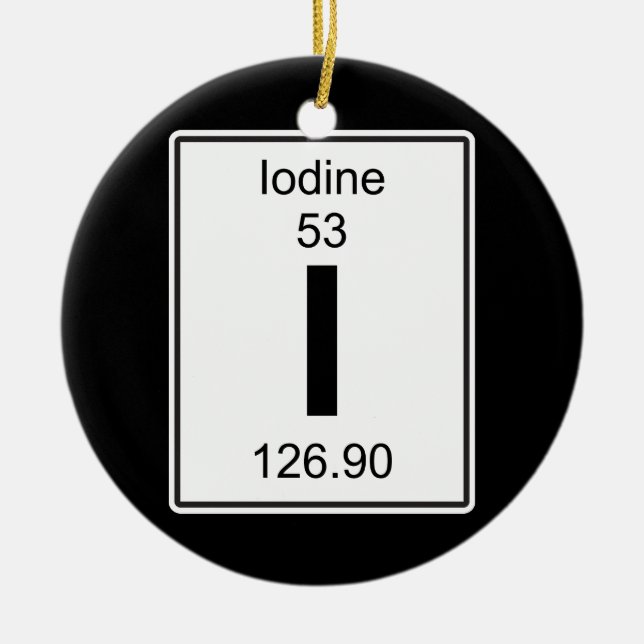 Ornement Rond En Céramique I - Iode (Devant)