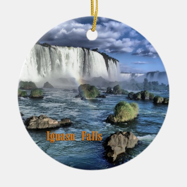 Ornement Rond En Céramique Iguacu tombe Brésil (Devant)