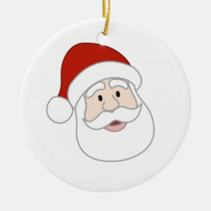 Ornement Rond En Céramique Illustration du père noël