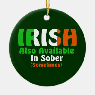 Ornement Rond En Céramique Irlandais Également Disponible Dans Sober