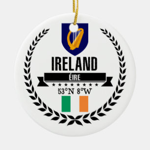 Ornement Rond En Céramique Irlande