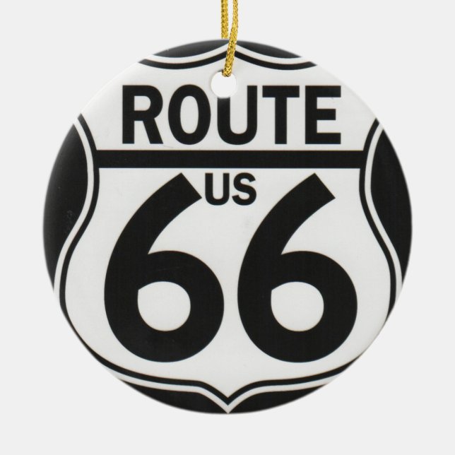 Ornement Rond En Céramique Itinéraire 66 - La route de mère (Devant)