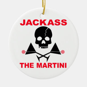 Ornement Rond En Céramique JACKASS, L'Ornament Martini