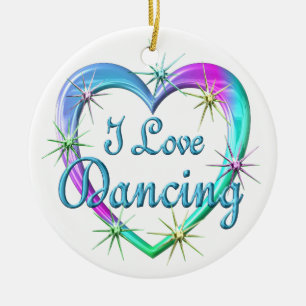 Ornement Rond En Céramique J'aime danser