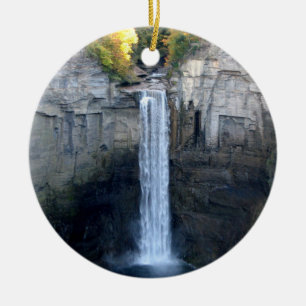 Ornement Rond En Céramique J'aime des automnes de Taughannock