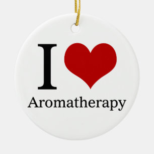 Ornement Rond En Céramique J'aime l'aromathérapie