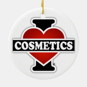 Ornement Rond En Céramique J'aime les cosmétiques