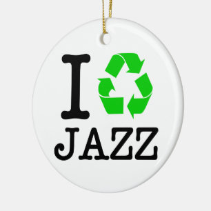 Ornement Rond En Céramique Je Recycle Le Jazz