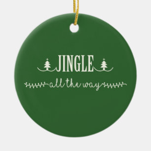 Ornement Rond En Céramique Jingle Tout Le Chemin