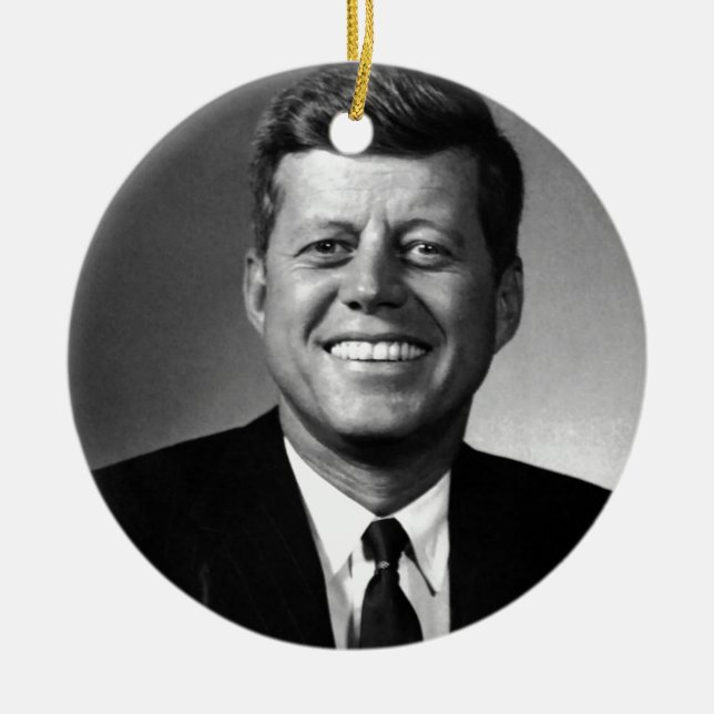 Ornement Rond En Céramique John F. Kennedy (Devant)