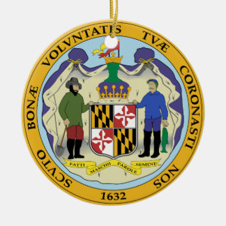 Ornement Rond En Céramique Joint d'état du Maryland