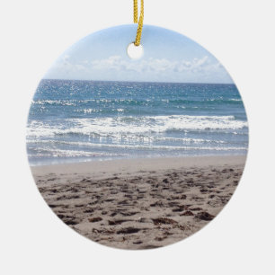 Ornement Rond En Céramique Jour à la plage
