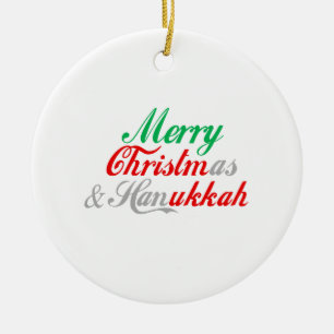 Ornement Rond En Céramique Joyeux Chrismukkah