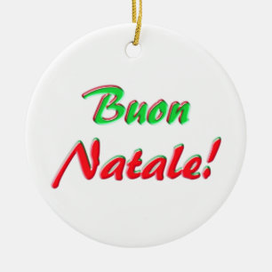 Ornement Rond En Céramique Joyeux Noël