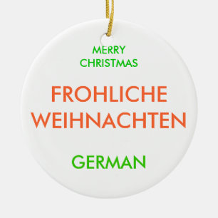 ORNEMENT ROND EN CÉRAMIQUE JOYEUX NOËL,