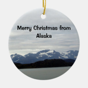 Ornement Rond En Céramique Joyeux Noël de, Alaska
