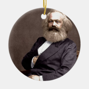 Ornement Rond En Céramique Karl Marx