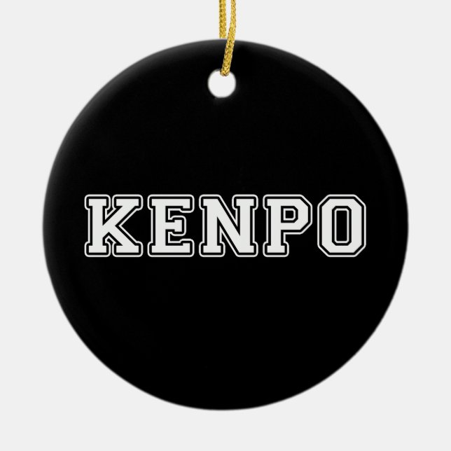 Ornement Rond En Céramique Kenpo (Devant)