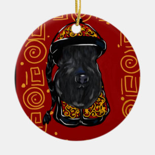 Ornement Rond En Céramique Kerry Blue Terrier - Année du Chien