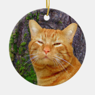 Ornement Rond En Céramique Kitty heureux KAT !