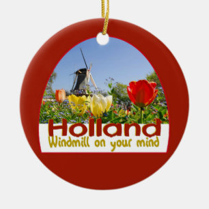 ORNEMENT ROND EN CÉRAMIQUE LA HOLLANDE
