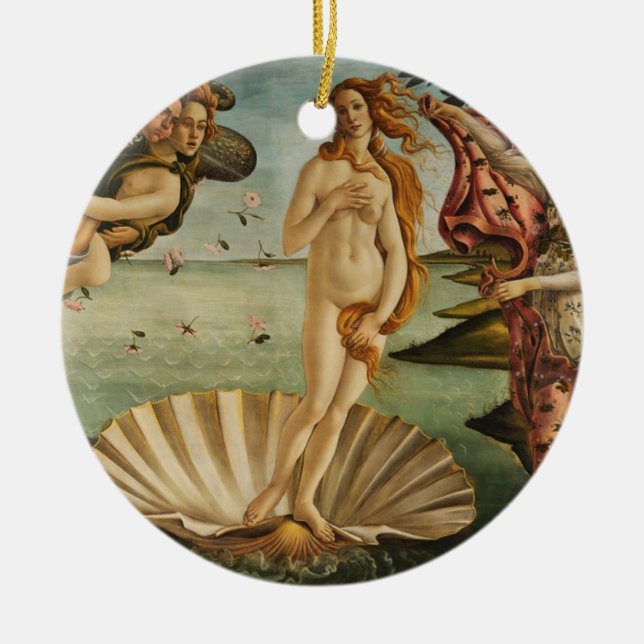Ornement Rond En Céramique La naissance de Vénus (Devant)