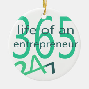 Ornement Rond En Céramique La vie d'un entrepreneur