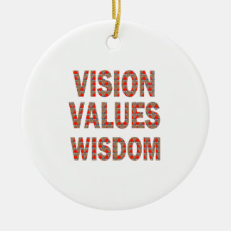 Ornement Rond En Céramique La VISION évalue la sagesse : CADEAUX À BAS PRIX