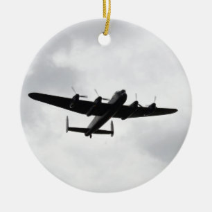 Ornement Rond En Céramique Lancaster Heavy Bomber