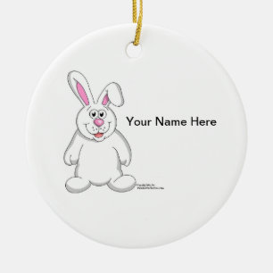 Ornement Rond En Céramique Lapin Lapin
