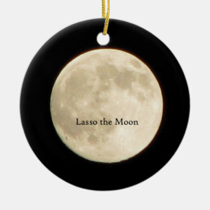 Ornement Rond En Céramique Lasso l'ornement de lune