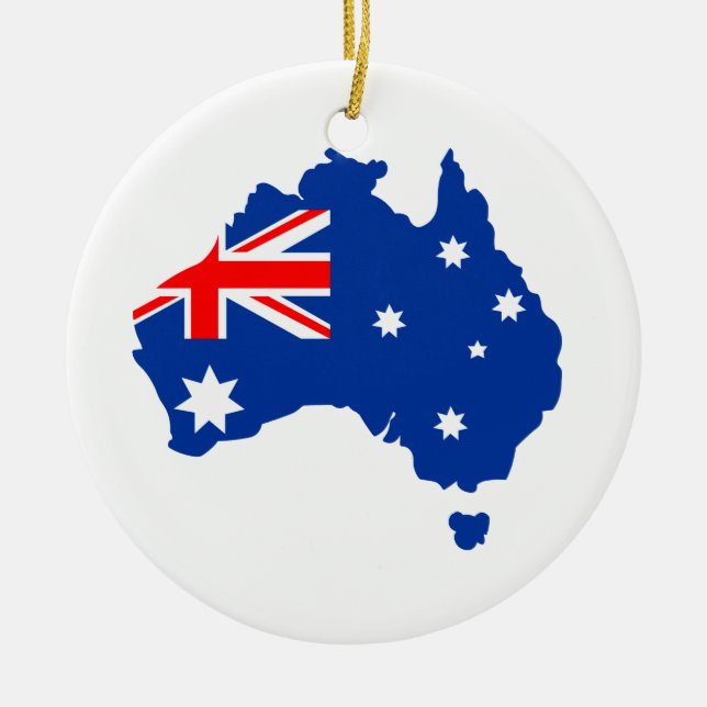 Ornement Rond En Céramique L'Australie (Devant)