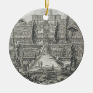 Ornement Rond En Céramique Le d'Este de villa chez Tivoli (gravure)