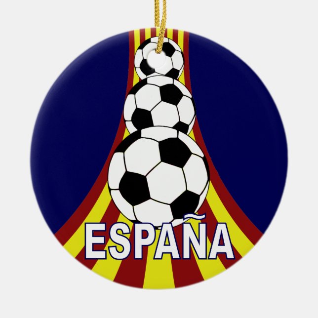 Ornement Rond En Céramique Le football Fútbol d'Espana Espagne (Devant)