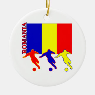 Ornement Rond En Céramique Le football Roumanie