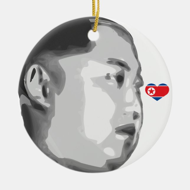Ornement Rond En Céramique Le Jong-ONU de Kim (Devant)