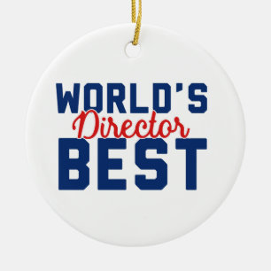 Ornement Rond En Céramique Le meilleur directeur du monde