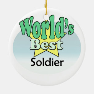 Ornement Rond En Céramique Le meilleur soldat du monde