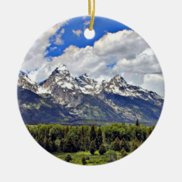 Ornement Rond En Céramique Le Parc national de Grand Teton