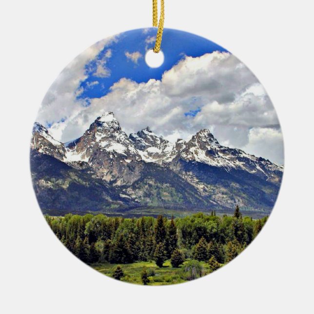 Ornement Rond En Céramique Le Parc national de Grand Teton (Devant)