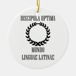 Ornement Rond En Céramique Le plus grand étudiant latin du monde (femelle)