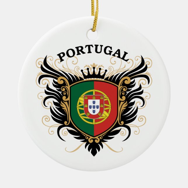 Ornement Rond En Céramique Le Portugal (Devant)